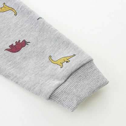 Cartoon Animals Print Cotton Sweatshirts For Boys