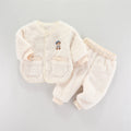 Kids Cartoon Design Long Sleeves Warm Clothing Set childrensterritory