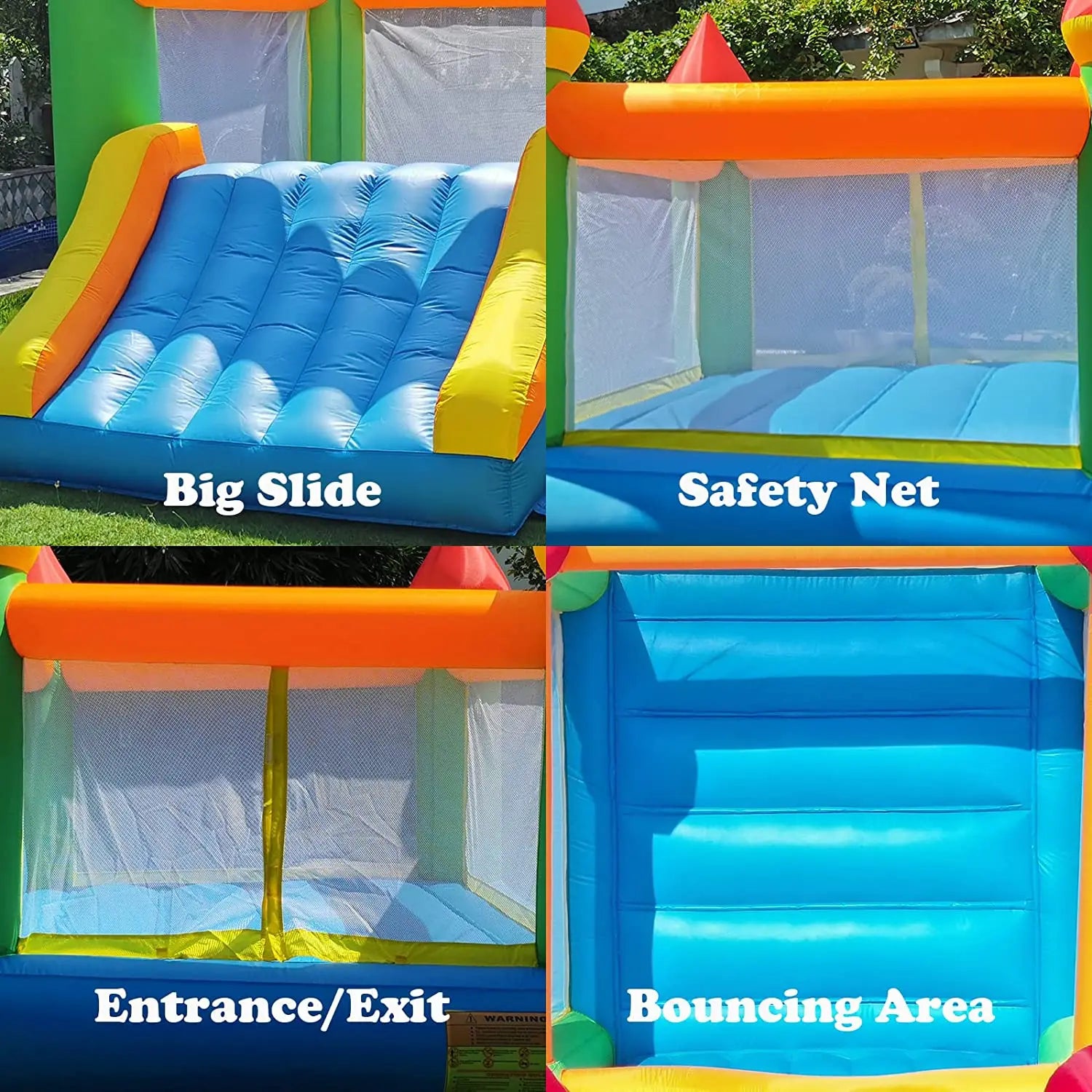 12*9*8ft Inflatable Bounce House With Slide For Kids childrensterritory
