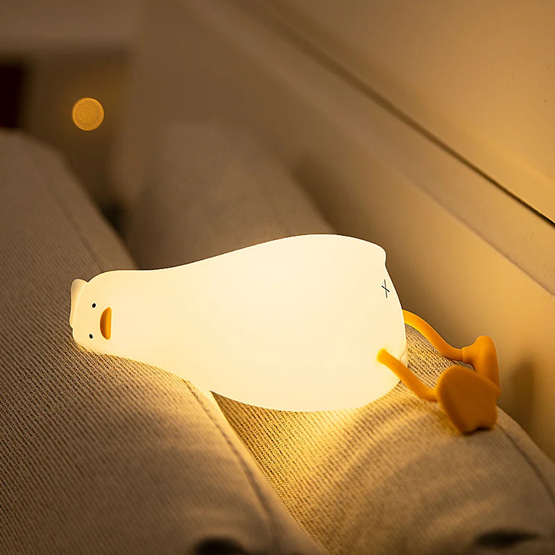Rechargeable Lying Flat Duck LED Night Light for Kids&