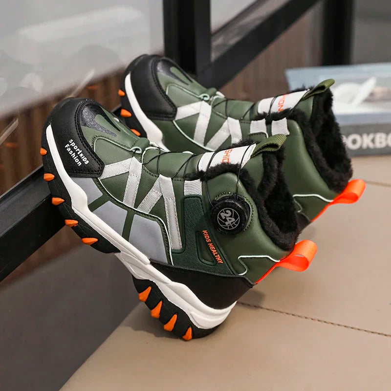 Kids Boys Plush Fashion Winter Warm Fur Shoes childrensterritory