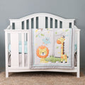 Cartoon Elephant Print 3Pcs Baby Bedding Set
