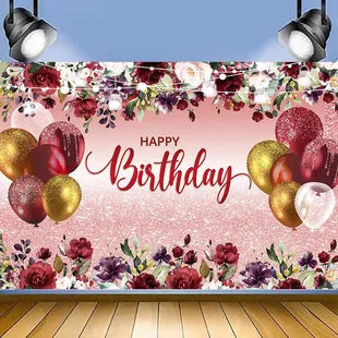 Glitter Diamond Customized Happy Birthday Background Photo Props childrensterritory