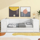 Easy to Assemble Twin-size Daybed with Storage Arms childrensterritory