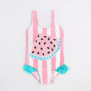 Little Girls Printed One-Piece Summer Swimsuit