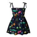 Little Girls Floral Halter Style Summer Cotton Dresses childrensterritory