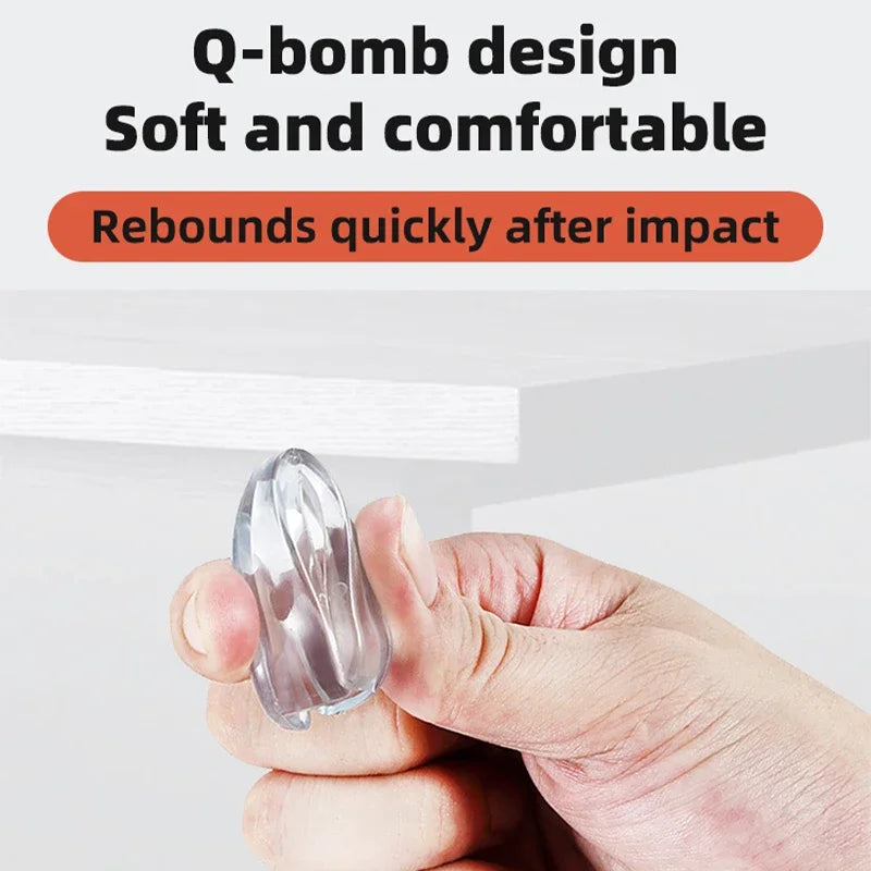 Self-Adhesive Silicone Furniture Corner for Baby: 10 Pieces