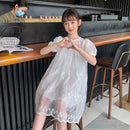 Casual Style Girls Lace Floral Dress For Summer