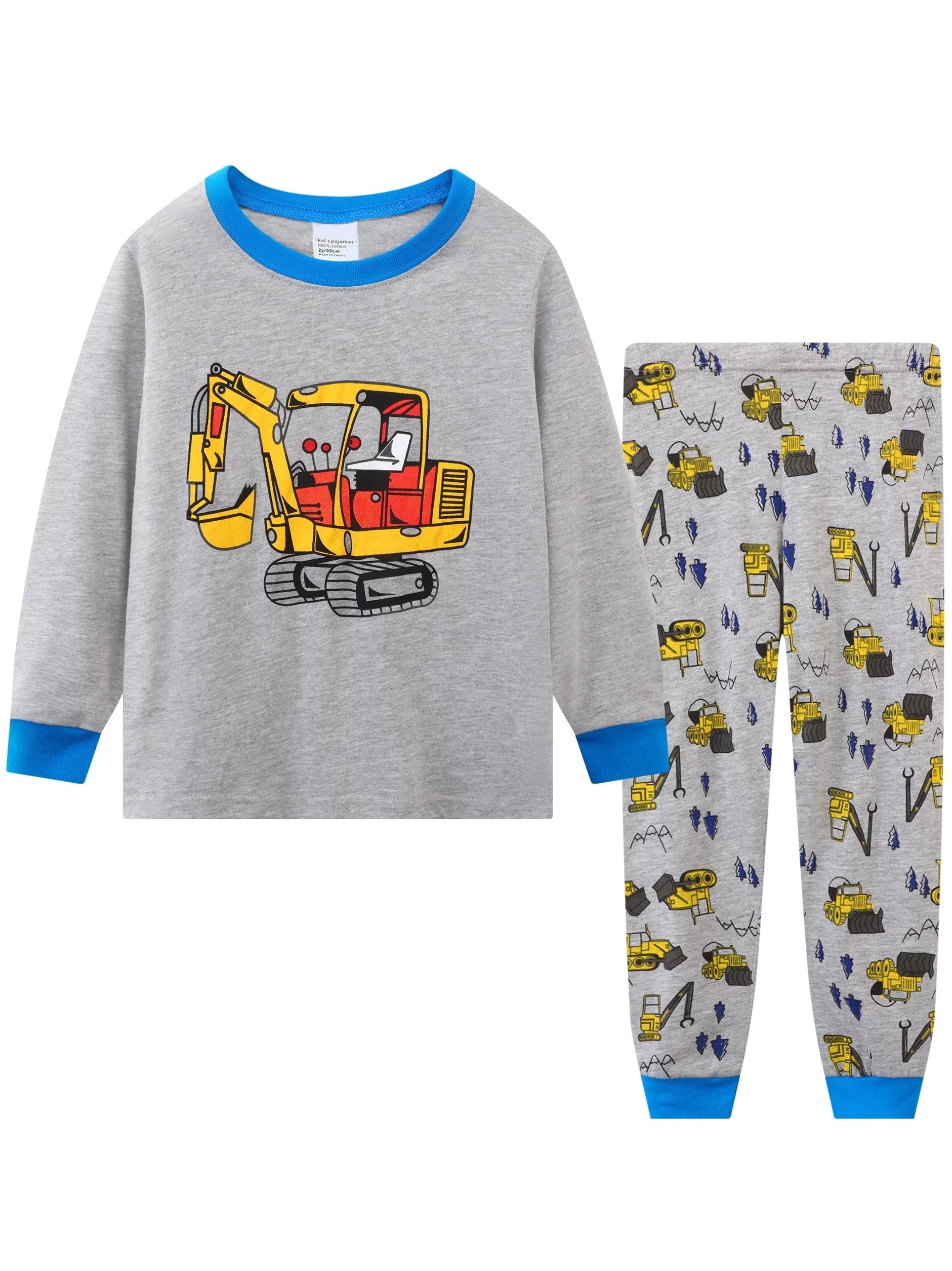 Cartoon and Letter Print Toddler Boys Girls Pajamas Sets childrensterritory
