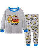 Cartoon and Letter Print Toddler Boys Girls Pajamas Sets childrensterritory