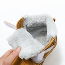 Kids Suede Fashion High Top Hook And Loop Warm Shoes childrensterritory