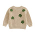 Toddler Clover Embroidery Adorable Pullover Tops childrensterritory