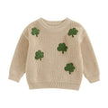 Toddler Clover Embroidery Adorable Pullover Tops childrensterritory