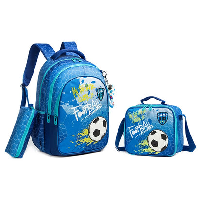Kids 3pcs School Backpack of Astronaut and Dinosaurs Print childrensterritory