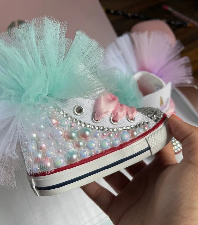 Handmade Butterfly Theme Bling Party Canvas Shoes for Kids childrensterritory