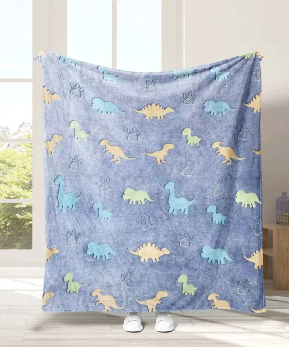 Soft Cozy Glow in The Dark Unicorn Blanket for Kids childrensterritory