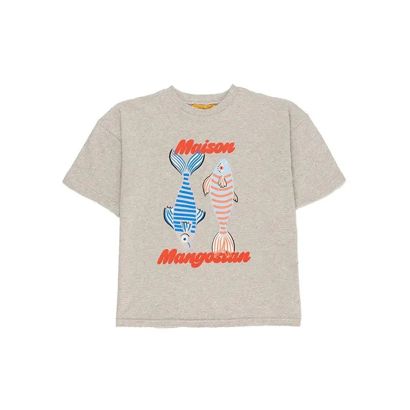 Letter and Cartoon Print Kids Casual Summer Clothes Set childrensterritory