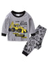Cartoon and Letter Print Toddler Boys Girls Pajamas Sets childrensterritory