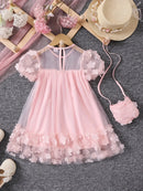 Flower Design Cute Summer Princess Dresses for Girls childrensterritory