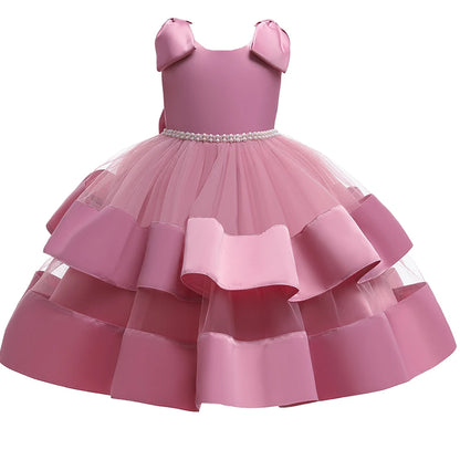 Bow Design Elegant Princess Tutu Dress For Girls childrensterritory