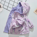 Girls Anime Cartoon Double-Sided Printed Hooded Coats