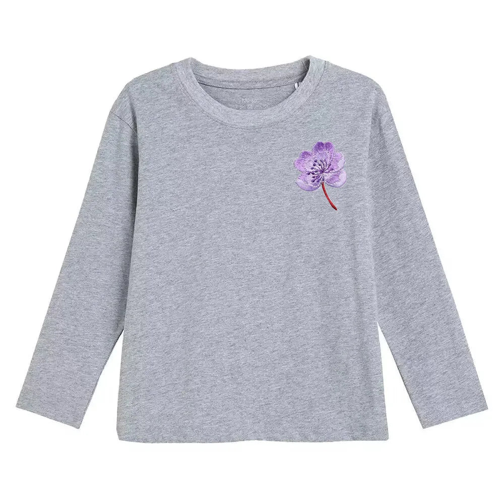 Kids' Solid Color Long-Sleeve Soft T-Shirts