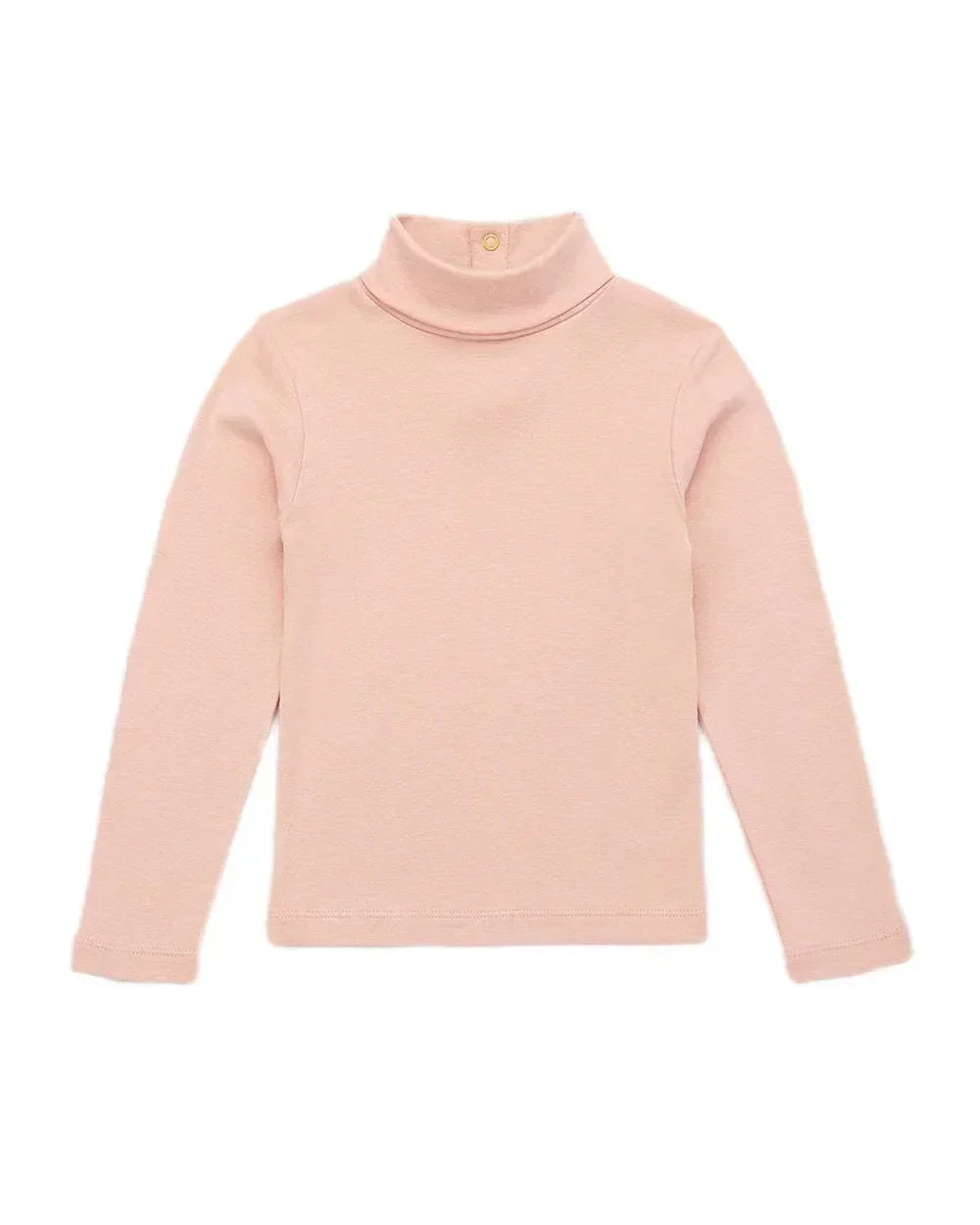 Retro Style Girls' Sweet Mid-Neck Tops for Autumn