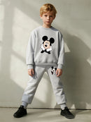 Boys' Long-Sleeved Cartoon Print Winter Tracksuit