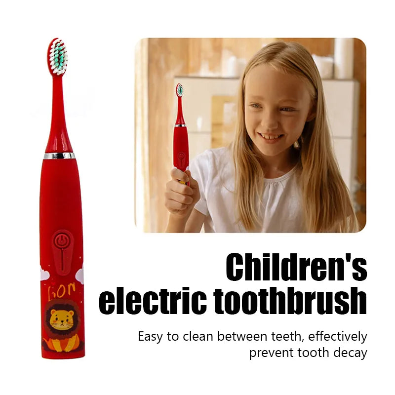 Electric Tooth Brush for Kids with 6 Soft Nozzles childrensterritory