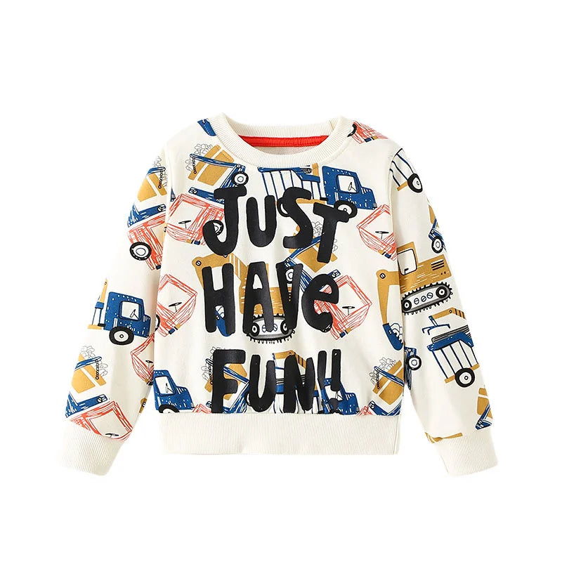 Long Sleeve Stars Cartoon Print Kid Boys Girls Sweatshirts childrensterritory