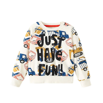 Long Sleeve Stars Cartoon Print Kid Boys Girls Sweatshirts childrensterritory