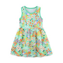 Cartoon Fruits Print Kids Girls Summer Holiday Dresses
