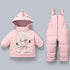 3D Cartoon Dino Design 2pcs Baby Warm Snowsuits childrensterritory