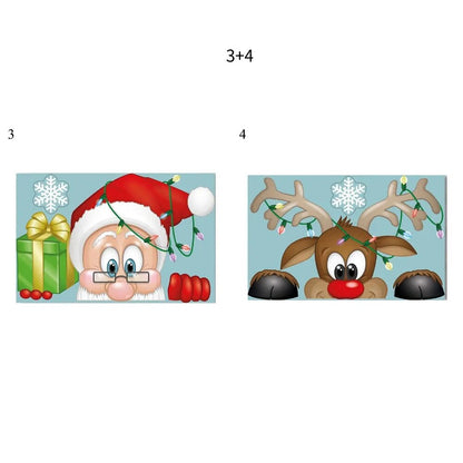 Santa Claus Snowflake Christmas Window/Wall Decals childrensterritory