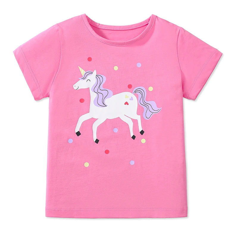 Girls Soft Cartoon Flower design Striped T Shirts childrensterritory