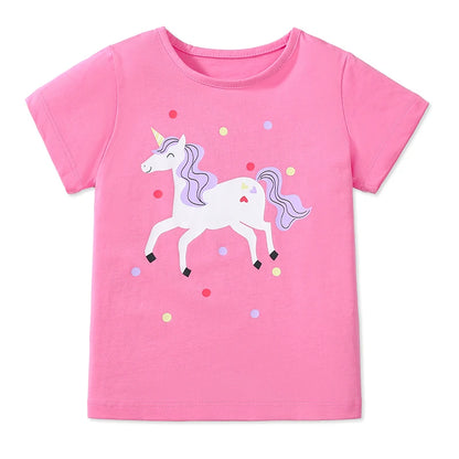 Girls Soft Cartoon Flower design Striped T Shirts childrensterritory