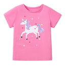 Girls Soft Cartoon Flower design Striped T Shirts childrensterritory