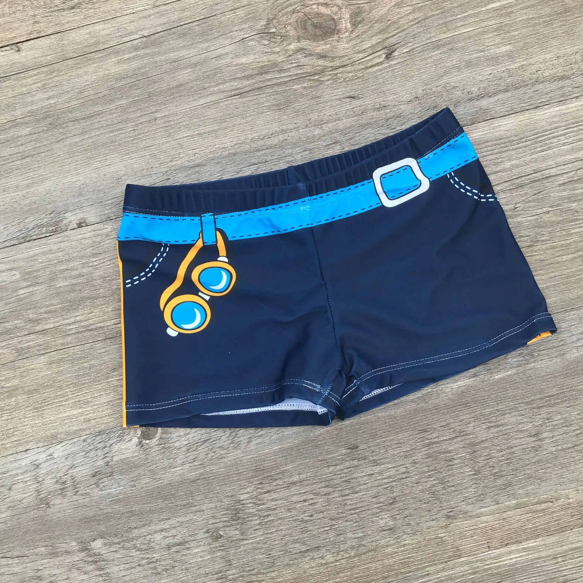 Striped and Cartoon Print Kids Boys Swim Trunks/Beachwear