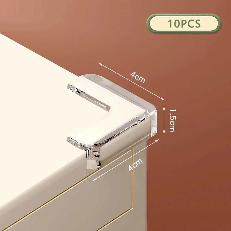 Self-Adhesive Silicone Furniture Corner for Baby: 10 Pieces