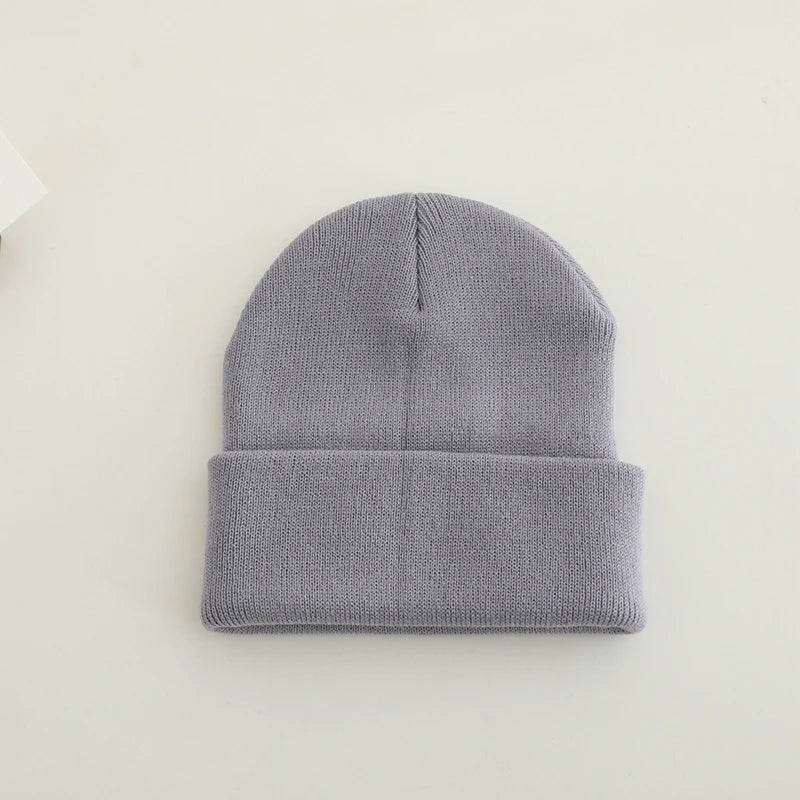 Casual Knitted Cartoon Excavator Embroidered Kids Caps childrensterritory