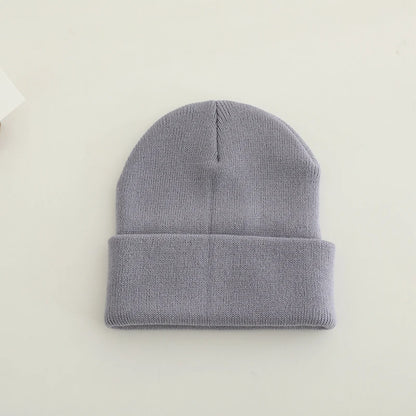 Casual Knitted Cartoon Excavator Embroidered Kids Caps childrensterritory