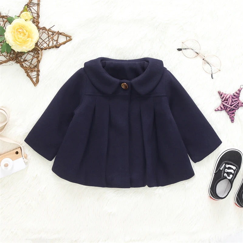 Baby Girls' Collar Design Winter Jacket