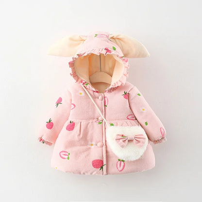 Girls Cartoon Design Winter Warm Jackets childrensterritory