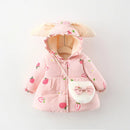 Girls Cartoon Design Winter Warm Jackets childrensterritory