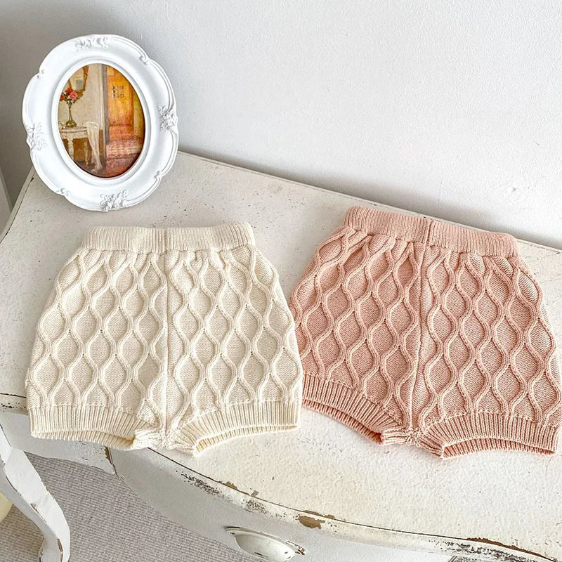 Baby Girl Hollow Out Knitwear Outfit Set