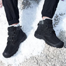 Kids Suede Fashion High Top Hook And Loop Warm Shoes childrensterritory