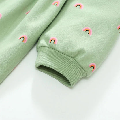 Round Neck Printed Casual Dresses For Girls childrensterritory
