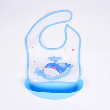 Soft Waterproof Cartoon Printed Adjustable Baby Bibs