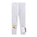 Little Girls Cartoon Unicorn Stars Embroidery Cotton Trousers childrensterritory