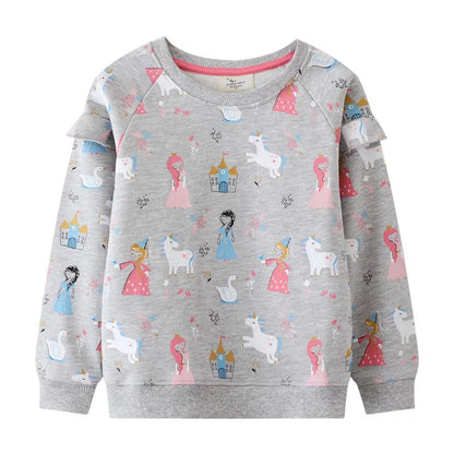 Animals Embroidery Kids Long Sleeve Sweatshirts childrensterritory